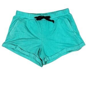 Vintage Victoria’s Secret PINK Terry Cloth Lounge Shorts Aqua Blue Size L